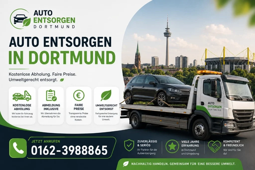 Auto verschrotten Dortmund - schnell, kostenlos und unkompliziert